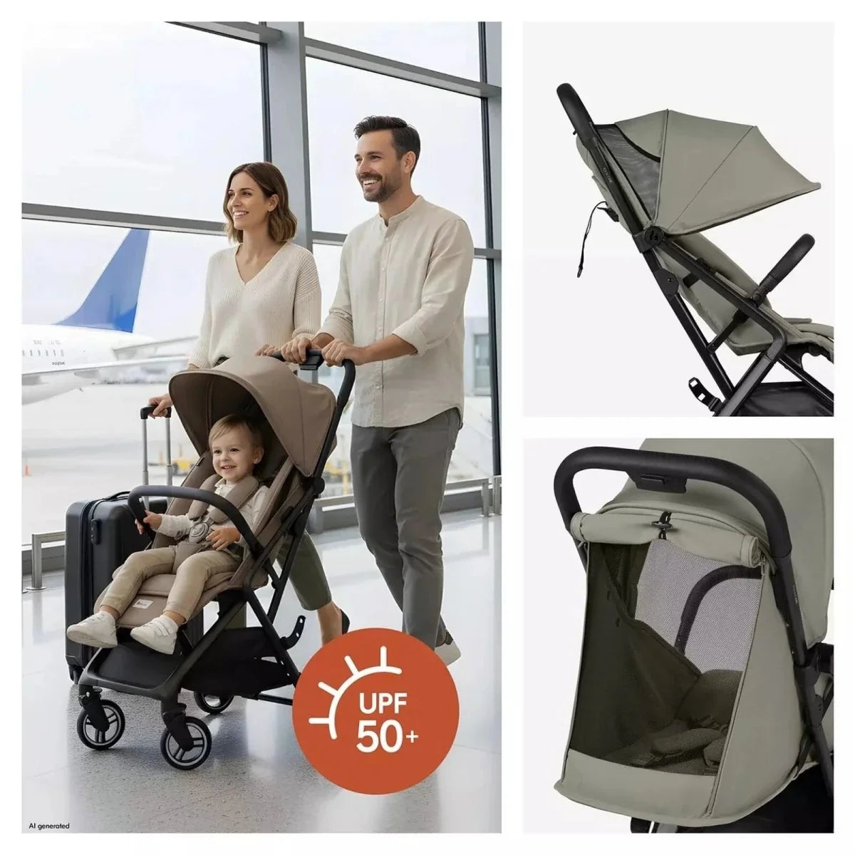 Hauck Fly N Care Stroller - Sage Green