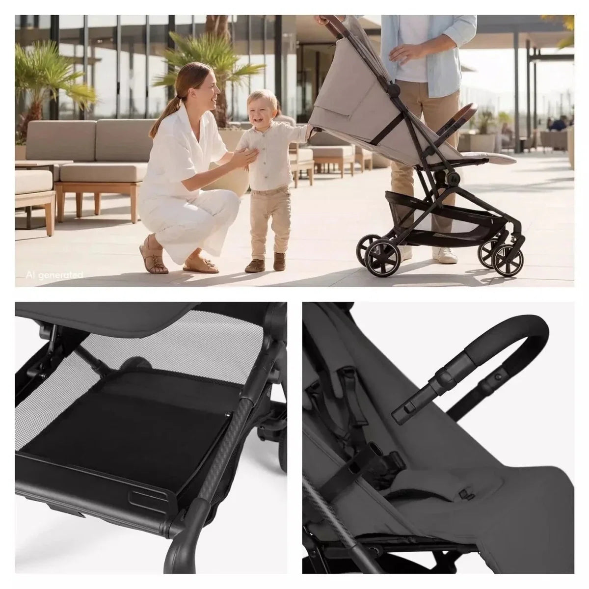 Hauck Lite N Care Stroller - Dark Antracite