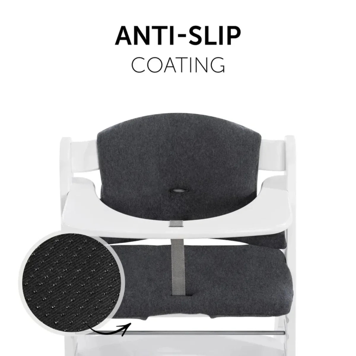 Hauck Highchair Pad Select - Jersey Charcoal