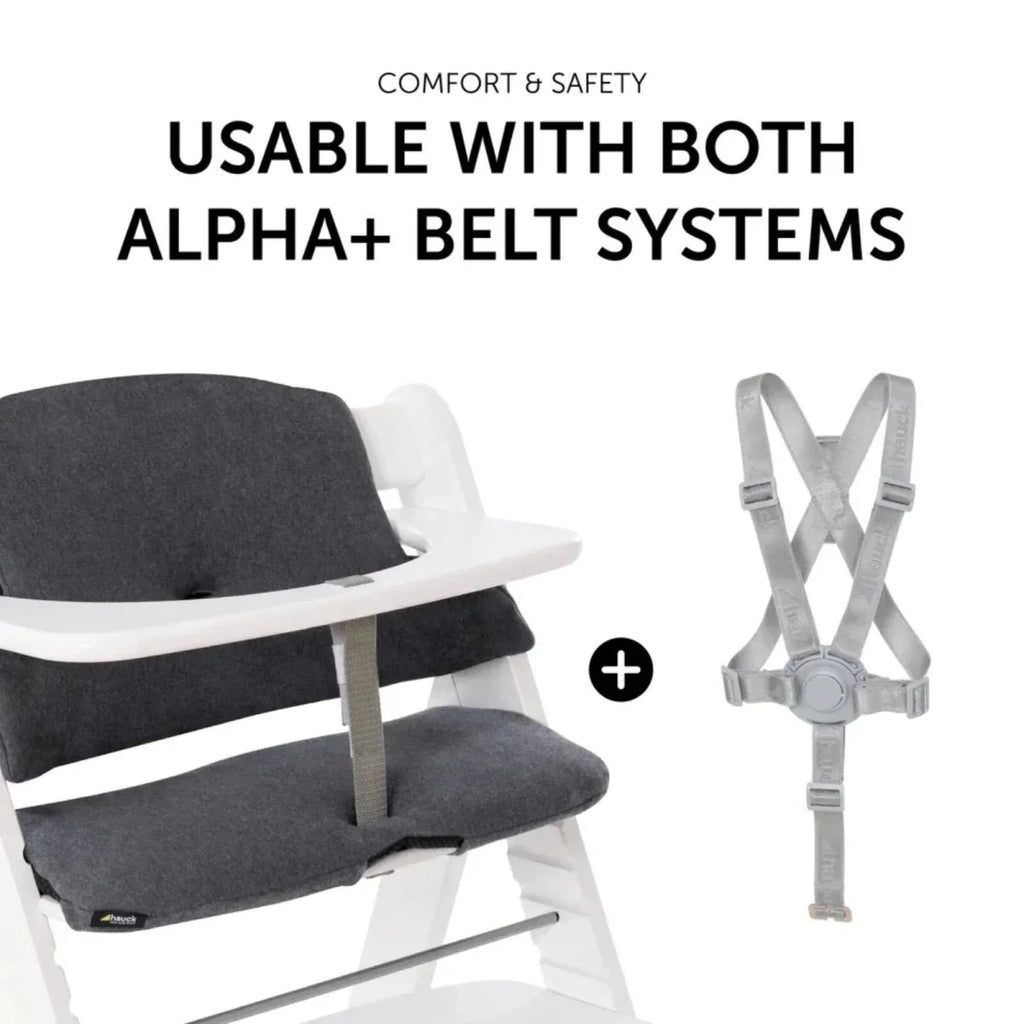 Hauck Highchair Pad Select - Jersey Charcoal