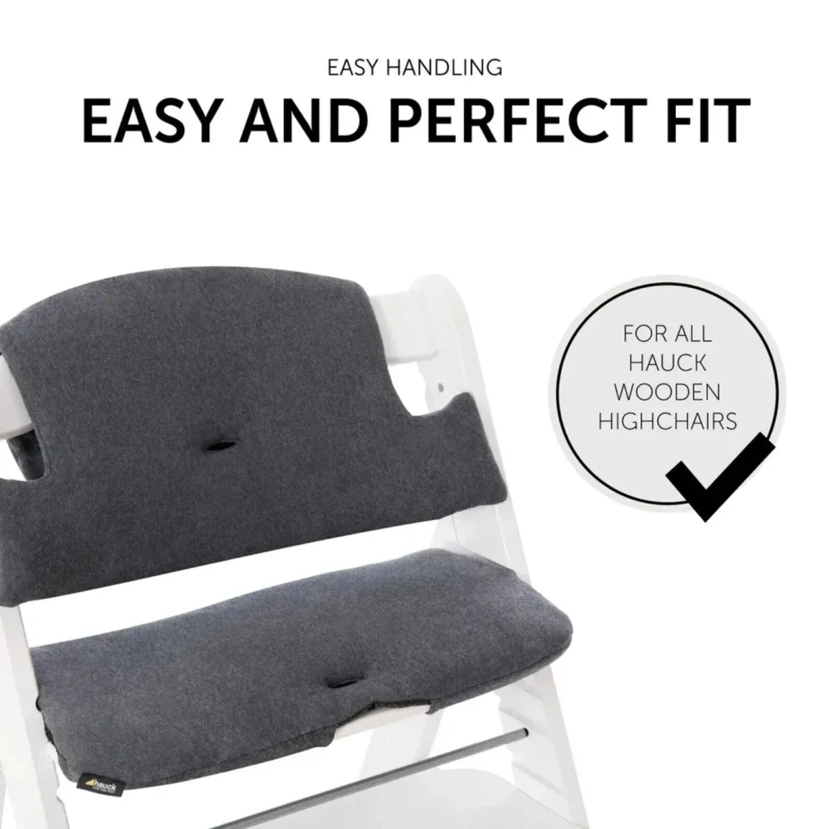 Hauck Highchair Pad Select - Jersey Charcoal