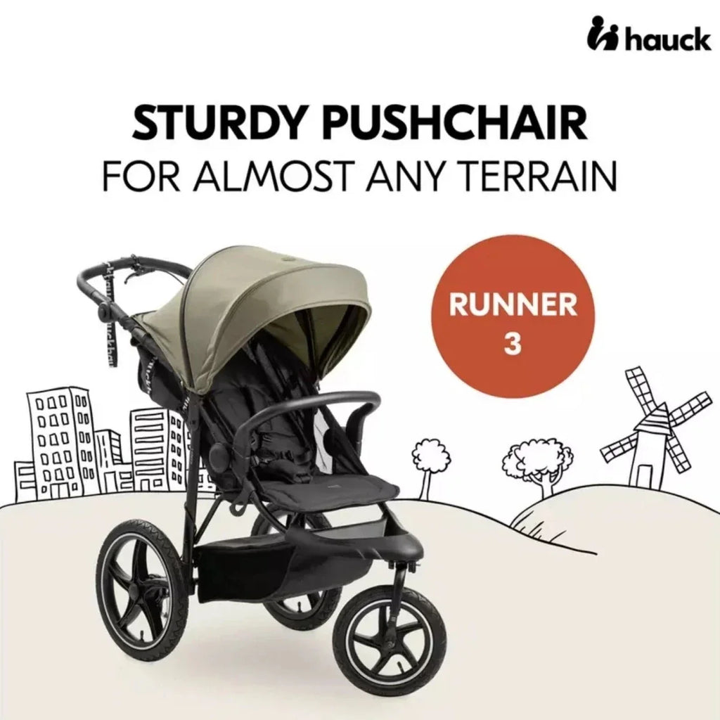 Hauck Runner 3 Pushchair - Olive