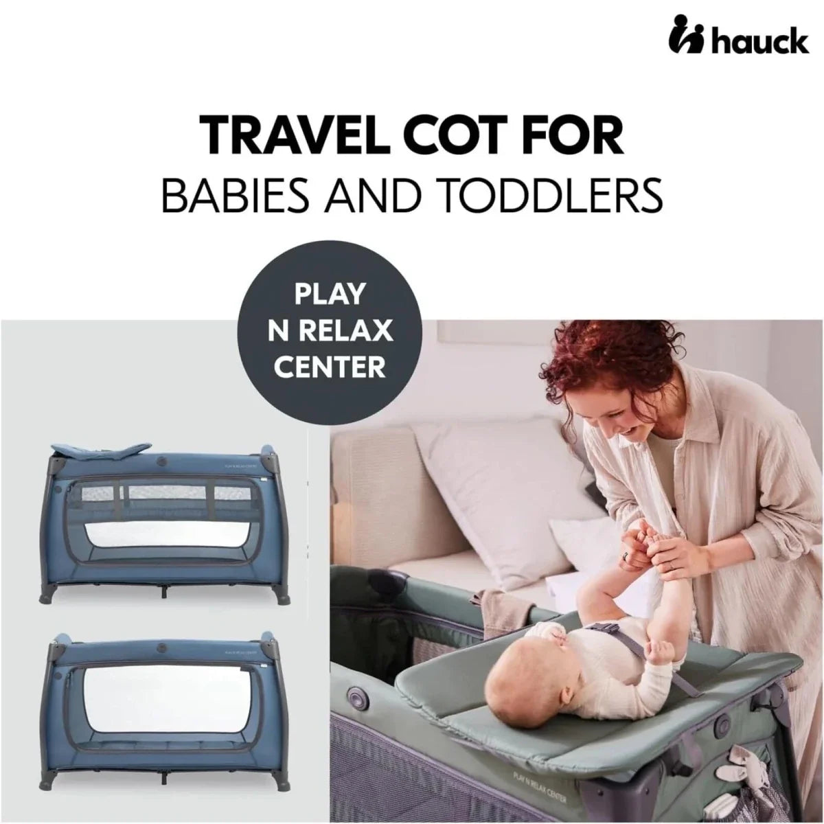 Hauck Play N Relax Center Travel Cot - DarkBlue
