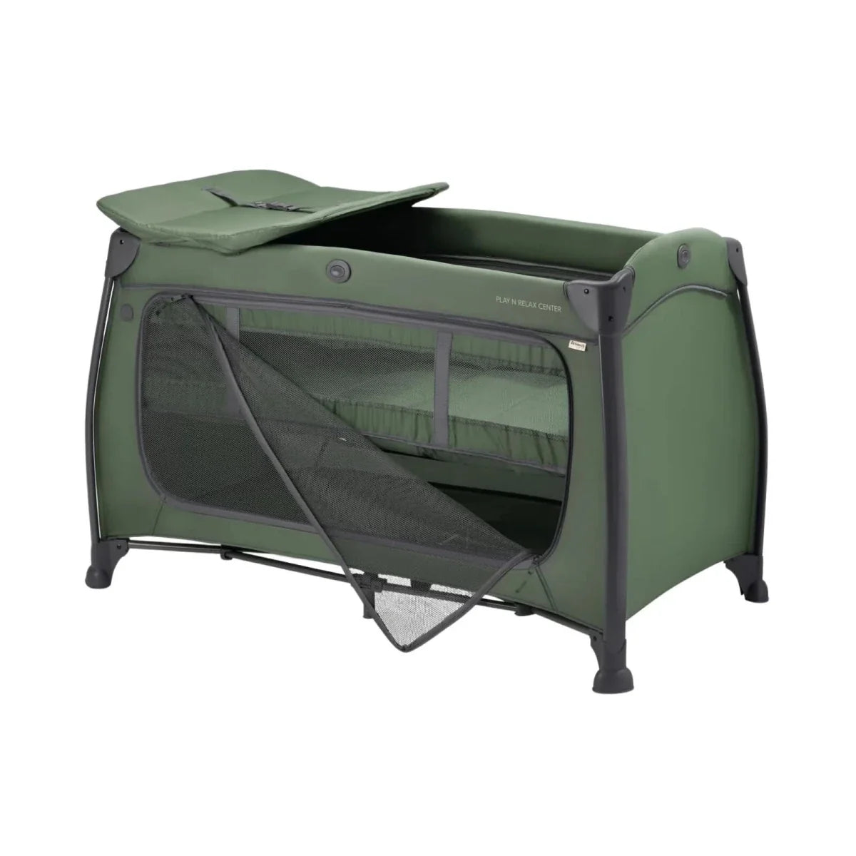 Hauck Play N Relax Center Travel Cot - Dark Green