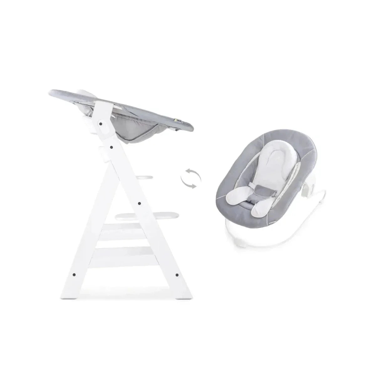 Hauck Alpha 2 in 1 Bouncer - Stretch Grey