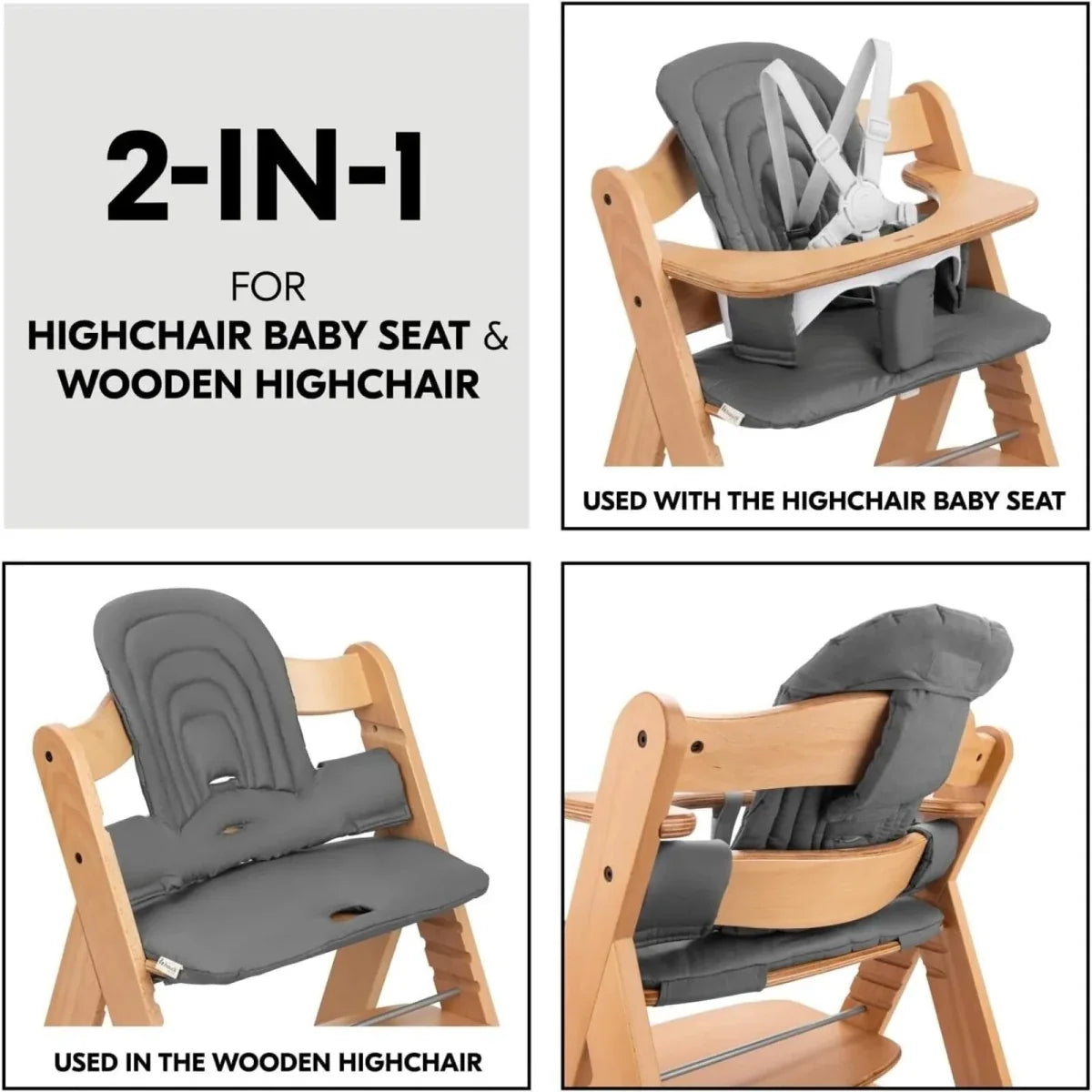 Hauck Highchair Baby Seat Pad - Dark Grey