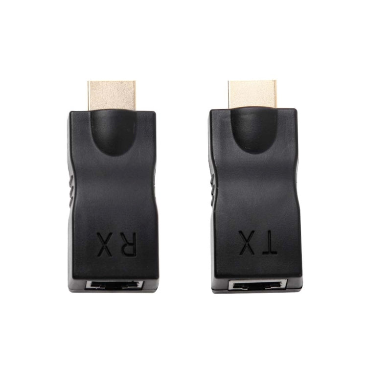 HDMI to RJ45 Extender Adapter (Receiver & Transmitter)  by Cat-5e/6 Cable, Support HDCP, Transmission Distance: 30m(Black)