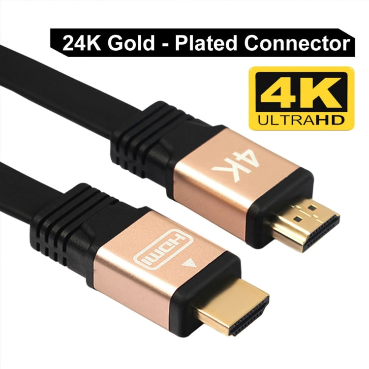 1m HDMI 2.0 (4K)  30AWG High Speed 18Gbps Gold Plated Connectors HDMI Male to HDMI Male Flat Cable(Gold)