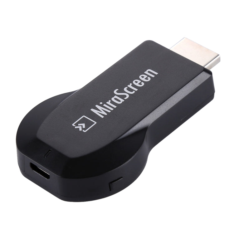 MiraScreen WiFi Display Dongle / Miracast Airplay DLNA Display Receiver Dongle Wireless Mirroring Screen Device with 2 in 1 USB Cable (Black)