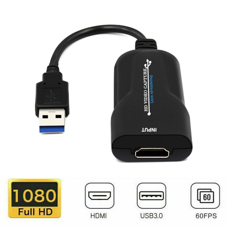 K004 HDMI to USB 3.0 UVC HD Video Capture (Black)