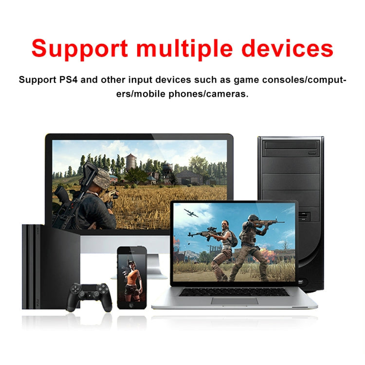 Z37 HDMI Female + Mic to HDMI Female + Audio + USB HD Video & Audio Capture Card with Loop