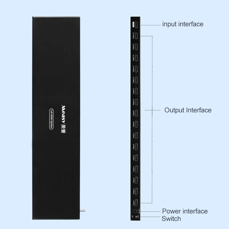 Measy SPH116 1 to 16 4K HDMI 1080P Switch Simultaneous Display Splitter, 1 to 16, UK Plug, 1 to 16, US Plug, 1 to 16, AU Plug, 1 to 16, EU Plug