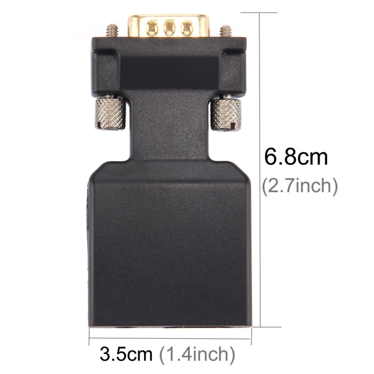 HD 1080P VGA to HDMI + Audio Video Output Converter Adapter for HDTV Monitor Projector(Black)