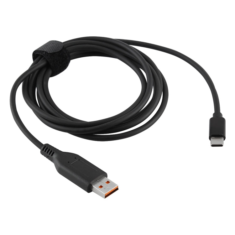 Yoga 3 Interface to Type-C / USB-C Male Power Adapter Charger Cable for Lenovo Yoga 3, Length: About 1.8m (Black)