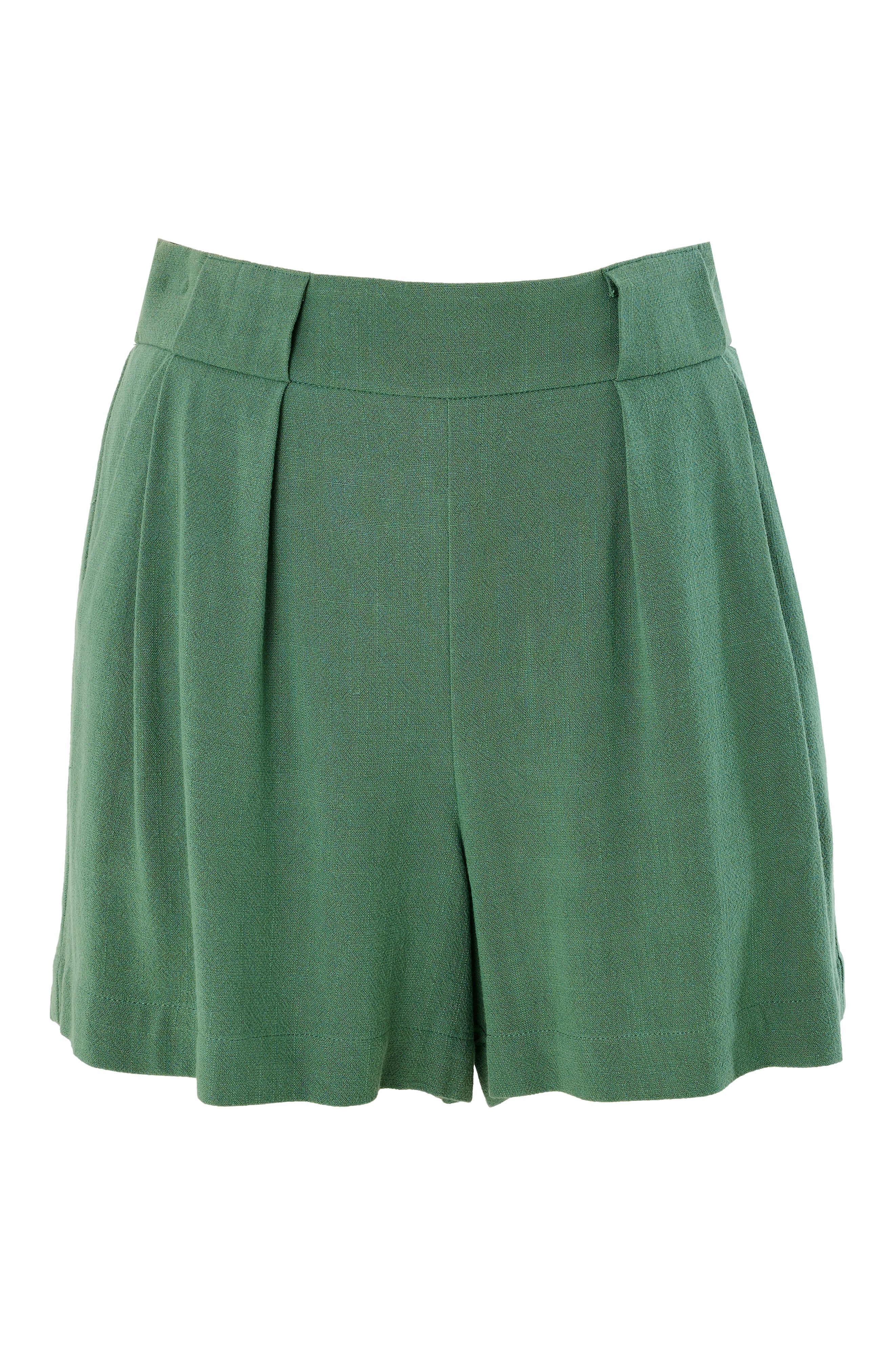 Hilton Linen Mix Shorts - Green