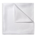 Plain White Silk Pocket Square