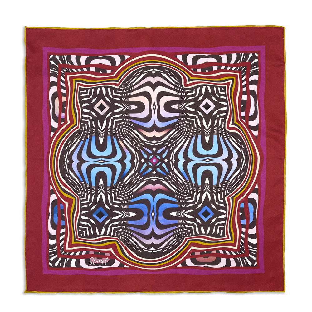 Abstract Fuschsia Pocket Square