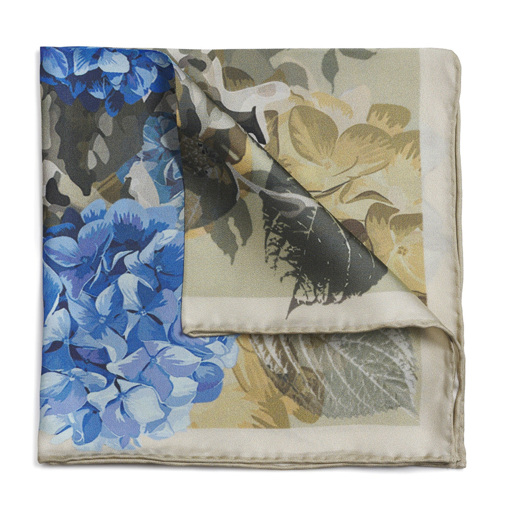 Hydrangea Stone Pocket Square