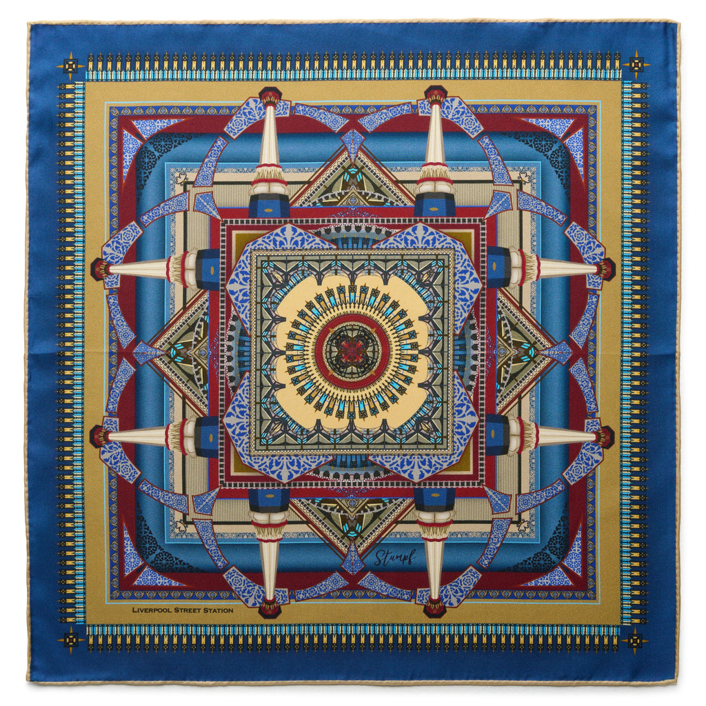 Liverpool Street Station in Gold Pocket Square