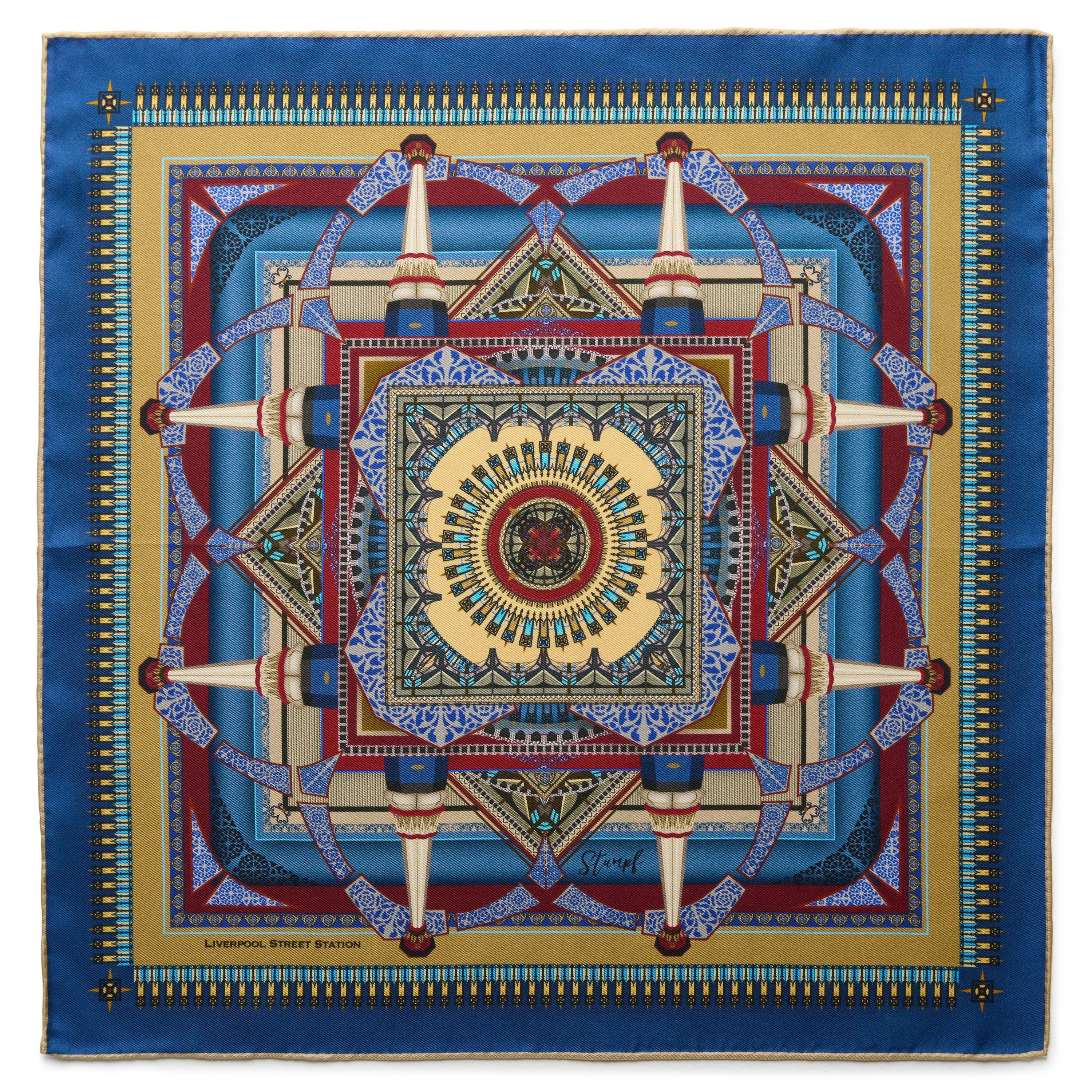 Liverpool Street Station in Gold Pocket Square