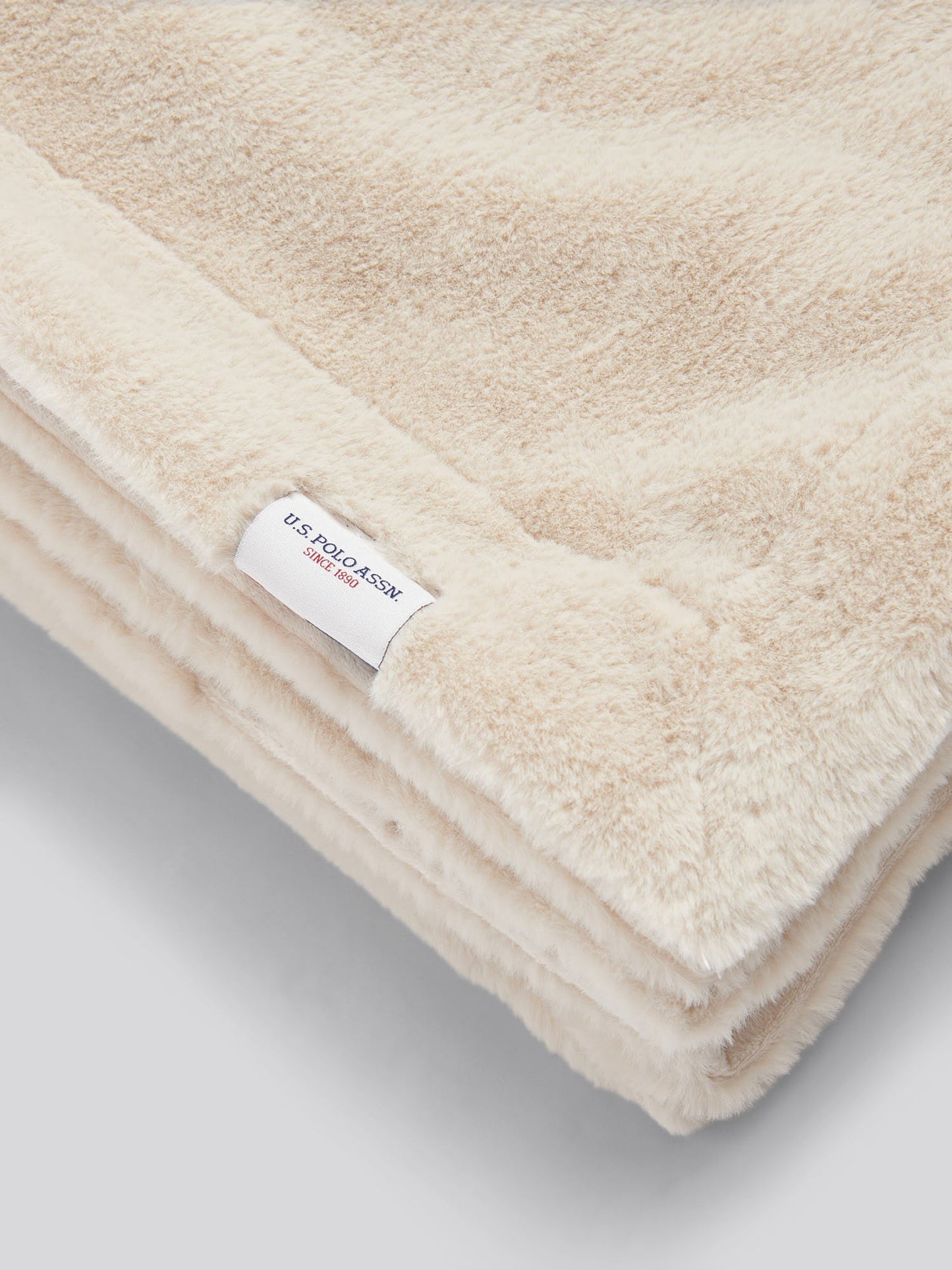 Premium Fur-Style Throw Silver Birch