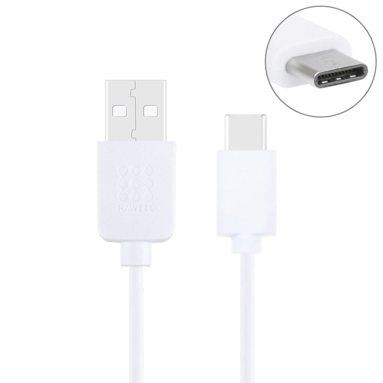 HAWEEL 1m USB-C / Type-C to USB 2.0 Data & Charging Cable(White)