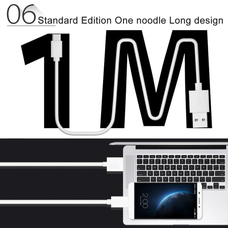 HAWEEL 1m USB-C / Type-C to USB 2.0 Data & Charging Cable(White)