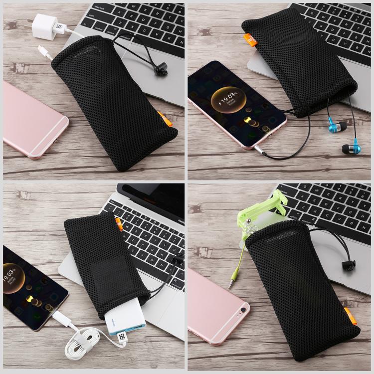 HAWEEL Pouch Bag for Smart Phones, Power Bank and other Accessories, Size up to 5.5 inch, 5.5 inch Grey, 5.5 inch Black