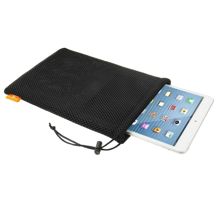 HAWEEL Nylon Mesh Drawstring Pouch Bag with Stay Cord for up to 7.9 inch Screen iPad and Tablet, Size: 24cm x 16cm, 7.9 inch