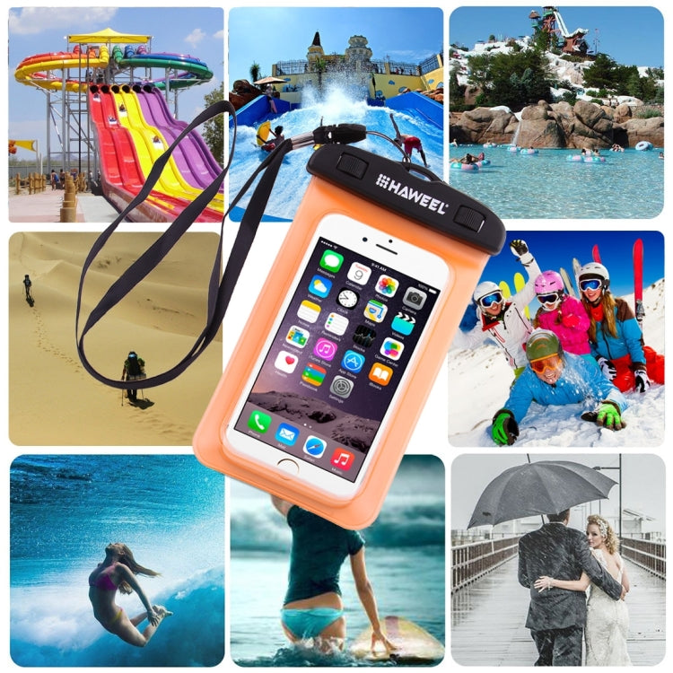 HAWEEL Transparent Universal Waterproof Bag with Lanyard for iPhone, Galaxy, Huawei, Xiaomi, LG, HTC and Other Smart Phones(Transparent)