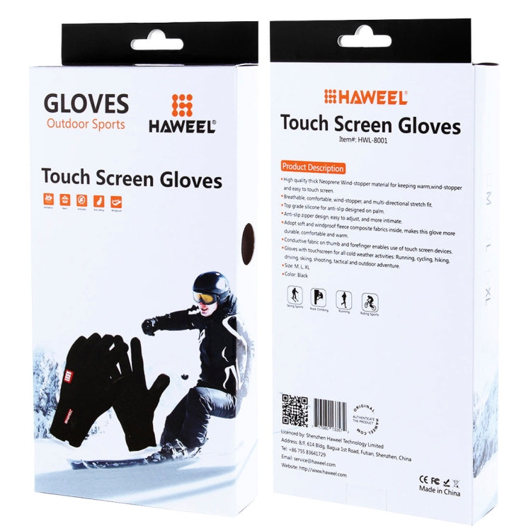 HAWEEL Men's Winter Touch Screen Gloves for Outdoor Sports, Full Finger, Windproof