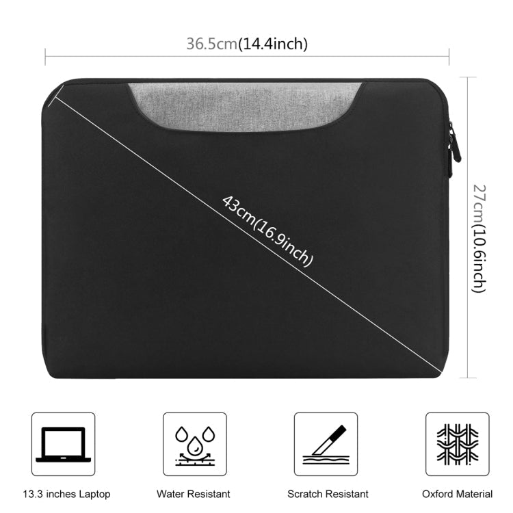 HAWEEL 13.3 inch Laptop Handbag, For Macbook, Samsung, Lenovo, Sony, DELL Alienware, CHUWI, ASUS, HP, 13.3 inch and Below Laptops(Black)