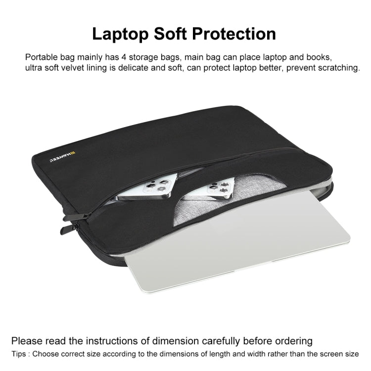 HAWEEL 13.3 inch Laptop Handbag, For Macbook, Samsung, Lenovo, Sony, DELL Alienware, CHUWI, ASUS, HP, 13.3 inch and Below Laptops(Black)