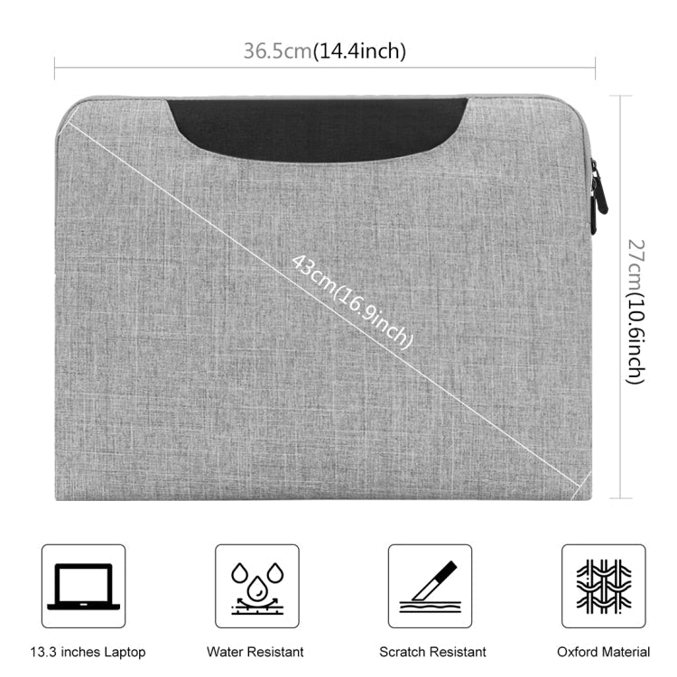 HAWEEL 13.3 inch Laptop Handbag, For Macbook, Samsung, Lenovo, Sony, DELL Alienware, CHUWI, ASUS, HP, 13.3 inch and Below Laptops(Grey)