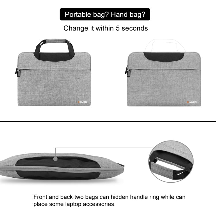 HAWEEL 13.3 inch Laptop Handbag, For Macbook, Samsung, Lenovo, Sony, DELL Alienware, CHUWI, ASUS, HP, 13.3 inch and Below Laptops(Grey)