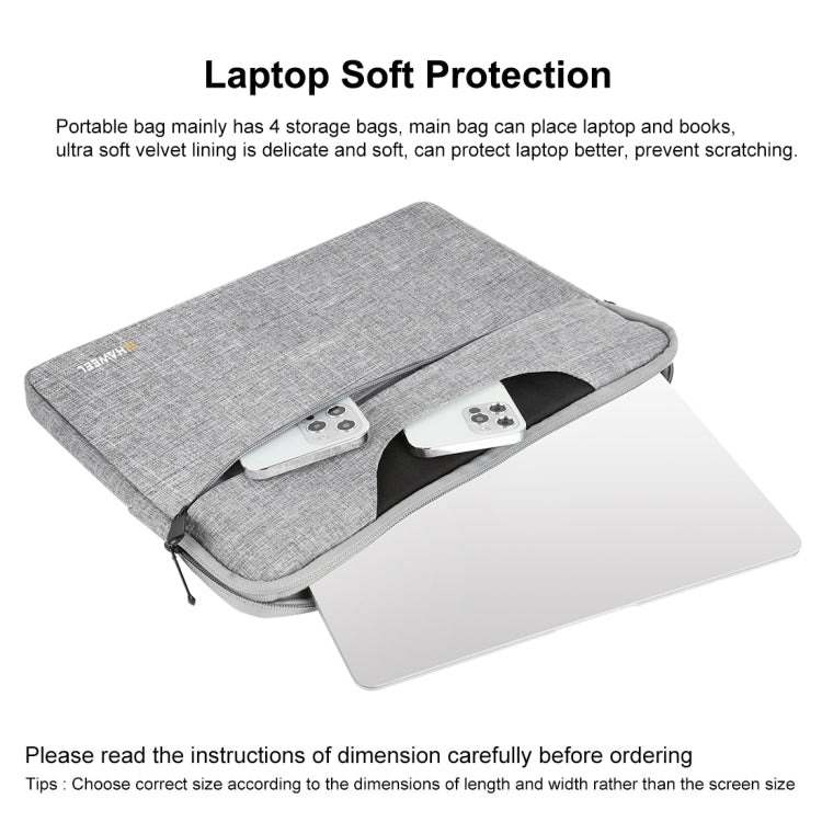 HAWEEL 13.3 inch Laptop Handbag, For Macbook, Samsung, Lenovo, Sony, DELL Alienware, CHUWI, ASUS, HP, 13.3 inch and Below Laptops(Grey)