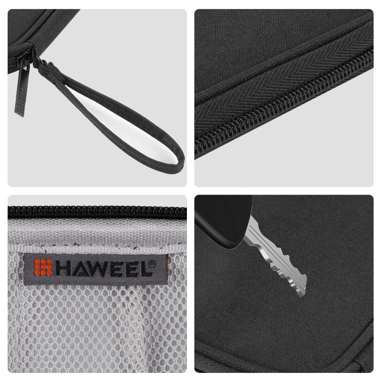 HAWEEL Electronic Organizer Storage Bag for Cellphones, Power Bank, Cables, Mouse, Earphones(Black)