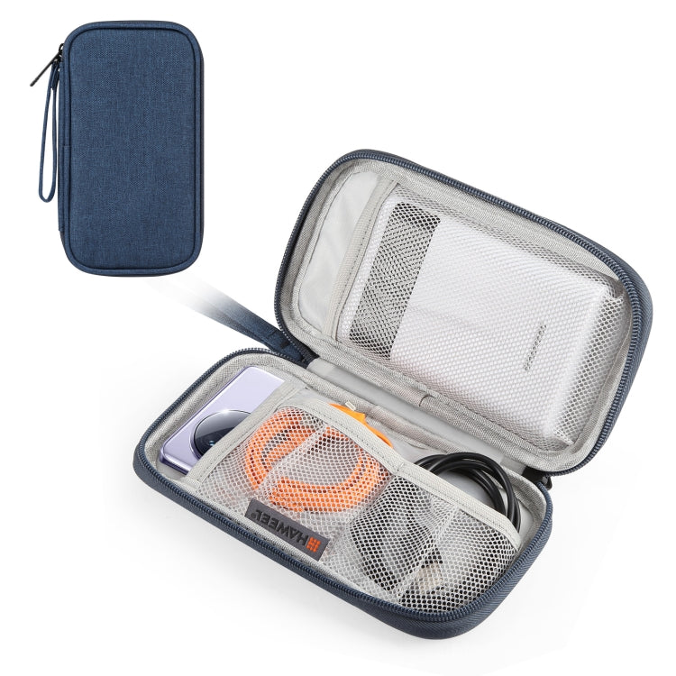 HAWEEL Electronic Organizer Storage Bag for Cellphones, Power Bank, Cables, Mouse, Earphones(Dark Blue)