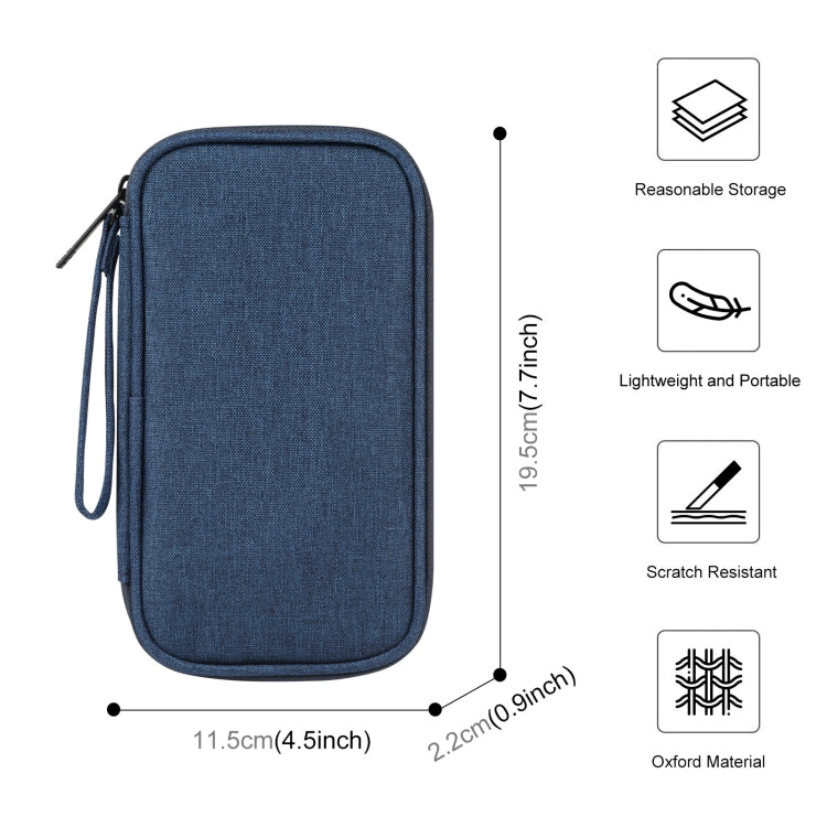HAWEEL Electronic Organizer Storage Bag for Cellphones, Power Bank, Cables, Mouse, Earphones(Dark Blue)