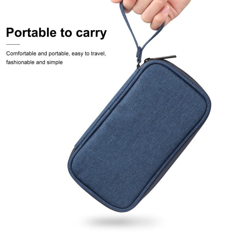 HAWEEL Electronic Organizer Storage Bag for Cellphones, Power Bank, Cables, Mouse, Earphones(Dark Blue)