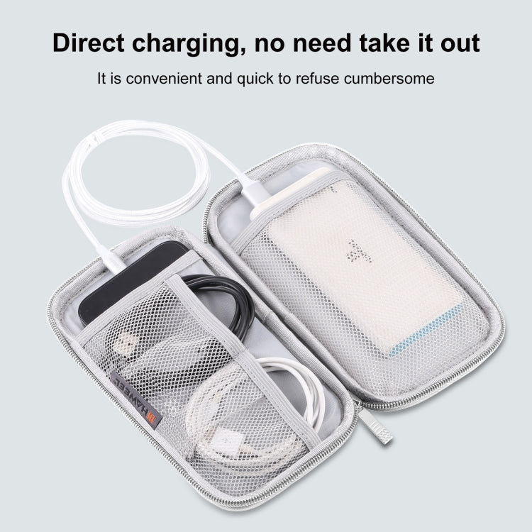 HAWEEL Electronic Organizer Storage Bag for Cellphones, Power Bank, Cables, Mouse, Earphones(Grey)