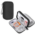 HAWEEL Electronic Organizer Double Layers Storage Bag for Cables, Charger, Power Bank, Phones, Earphones(Black)