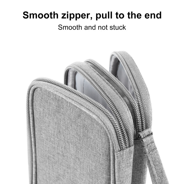 HAWEEL Electronic Organizer Double Layers Storage Bag for Cables, Charger, Power Bank, Phones, Earphones (Grey)