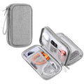 HAWEEL Electronic Organizer Double Layers Storage Bag for Cables, Charger, Power Bank, Phones, Earphones (Grey)
