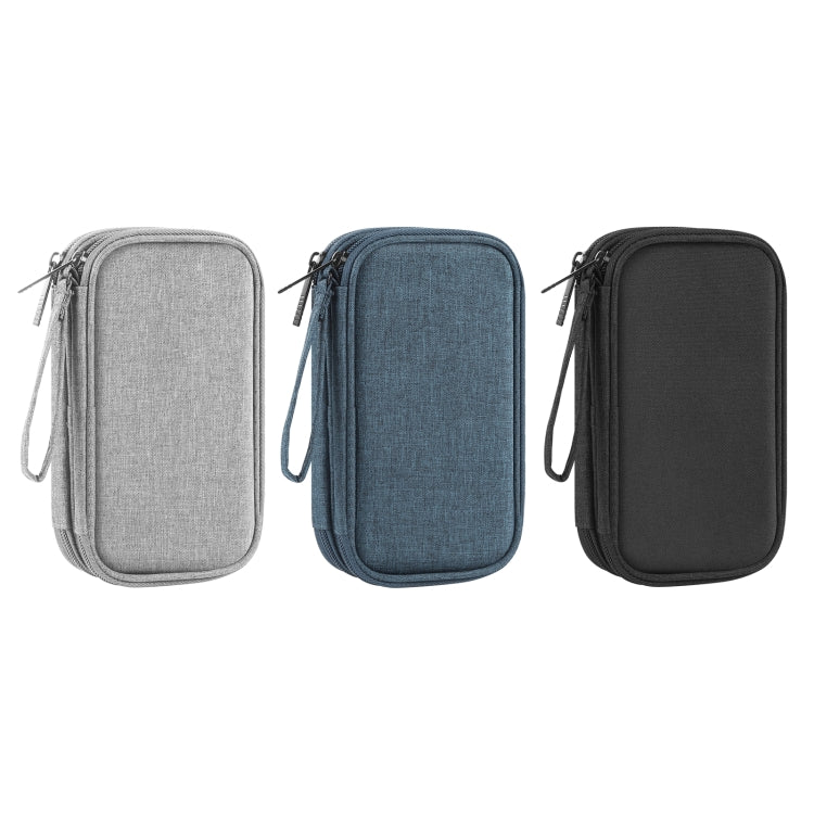 HAWEEL Electronic Organizer Double Layers Storage Bag for Cables, Charger, Power Bank, Phones, Earphones (Grey)