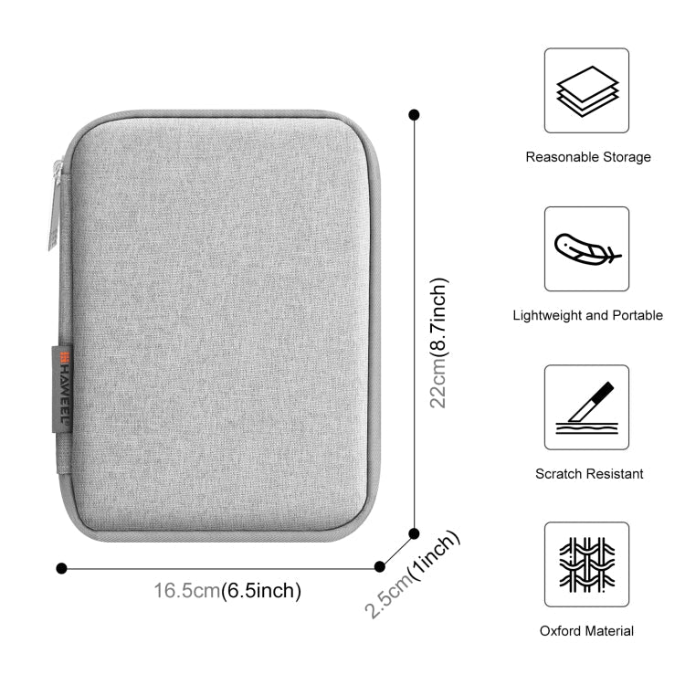 HAWEEL Watch Band Organizer Box Earphones / U Disk / Digital Cable Storage Case(Grey)