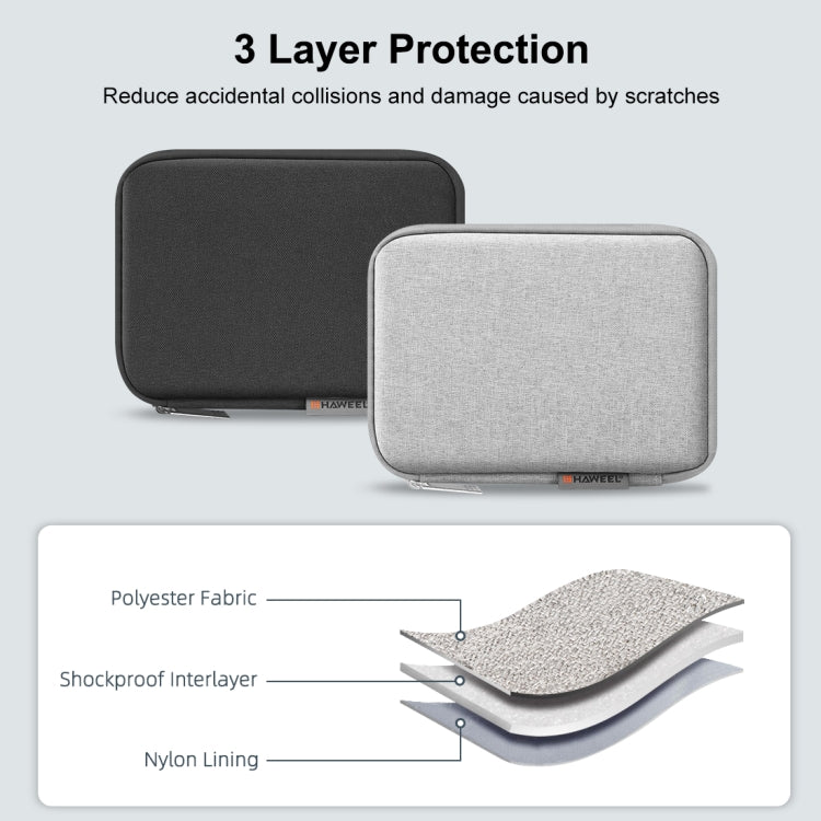 HAWEEL Watch Band Organizer Box Earphones / U Disk / Digital Cable Storage Case(Grey)