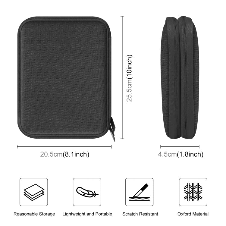 HAWEEL Watch Band Organizer Box Earphones / U Disk / Digital Cable Storage Case (Black)