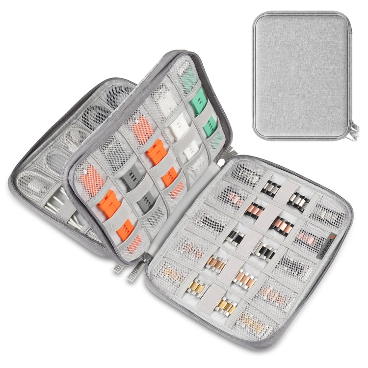 HAWEEL Watch Band Organizer Box Earphones / U Disk / Digital Cable Storage Case (Grey)
