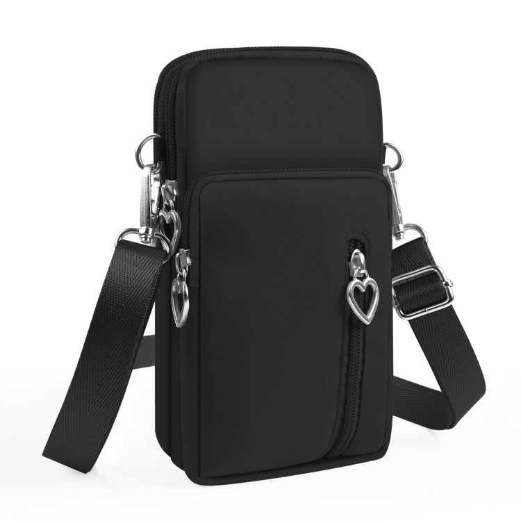 HAWEEL Mini Crossbody Vertical Zipper Pouch Phone Case Bag(Black)